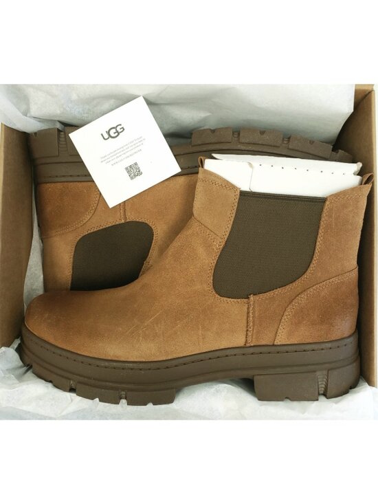 UGG Skyview Chelsea Men\'s Waterproof Suede Ankle Boots in Chestnut Size 13 main image 4